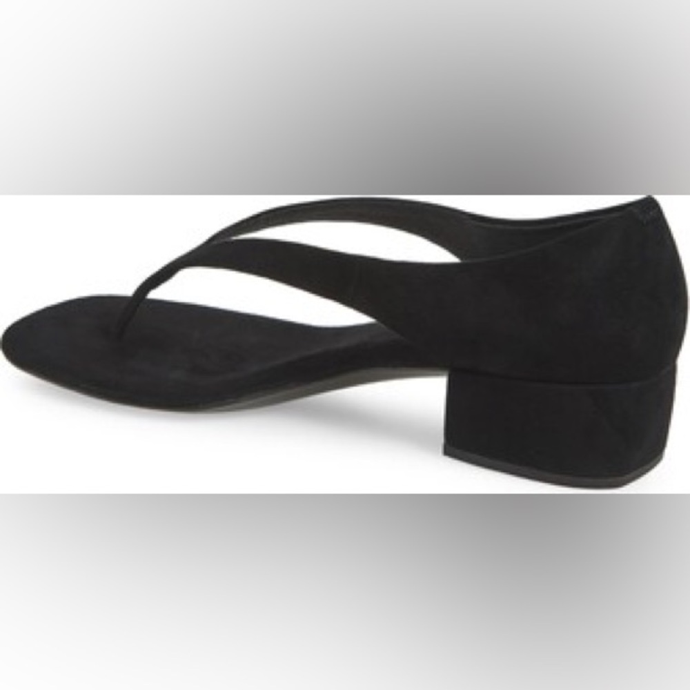 NEW JEFFREY CAMPBELL EMELIE BLACK SUEDE KITTEN HEEL SANDALS 8.5 - Picture 2 of 8